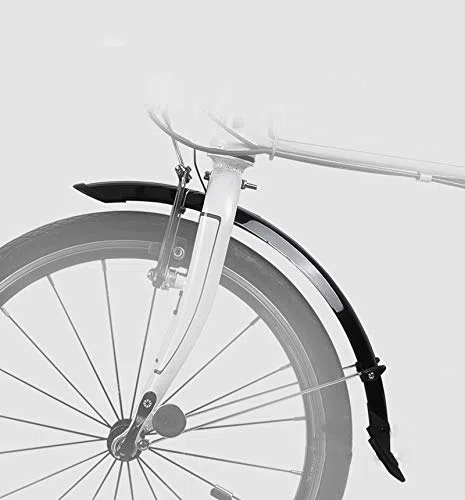 Parafanghi 20 Pollici Pieghevole Bici parafango parafango 2pcs Anteriore Posteriore Ciclismo Bici Fango Guardia MTB Ali Bicicletta con Accessori per Bici da Luce Posteriore(V Black Silver)