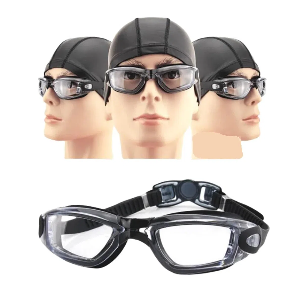 Occhialini da nuoto Occhiali in silicone Per Sport | Occhiali da vista for sport acquatici con lenti trasparenti HD da donna e uomo