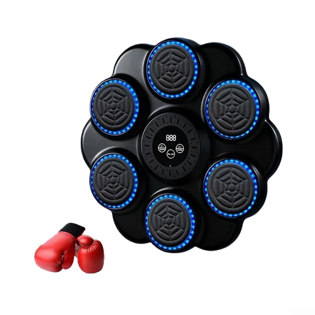 Attrezzatura per allenamento boxe con tecnologia di sincronizzazione musicale e design ergonomico compatibile con i guanti