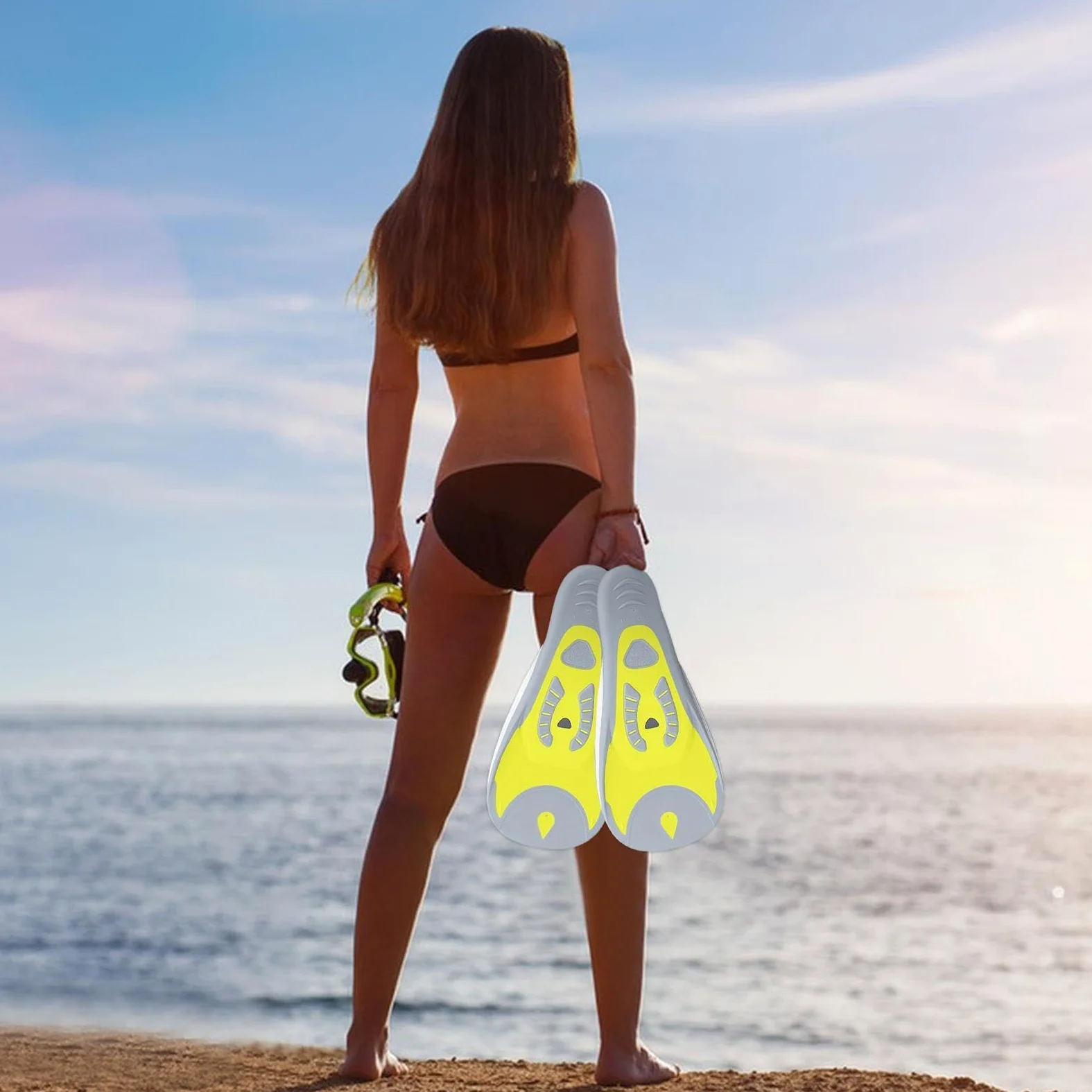 Pinne da nuoto: attrezzatura da snorkeling portatile, pinne da immersione ergonomiche, attrezzatura da allenamento stabilizzatrice, accessorio da viaggio professionale | pale di propulsione efficienti