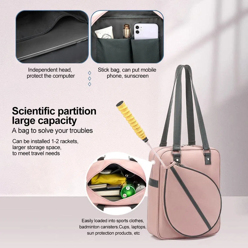 KENANLAN Borse da tennis da donna, borsa da badminton, borsa da badminton, borsa da tennis, borsa a tracolla per uomo e donna, per tenere racchette da tennis, borsa da palestra portatile per sport