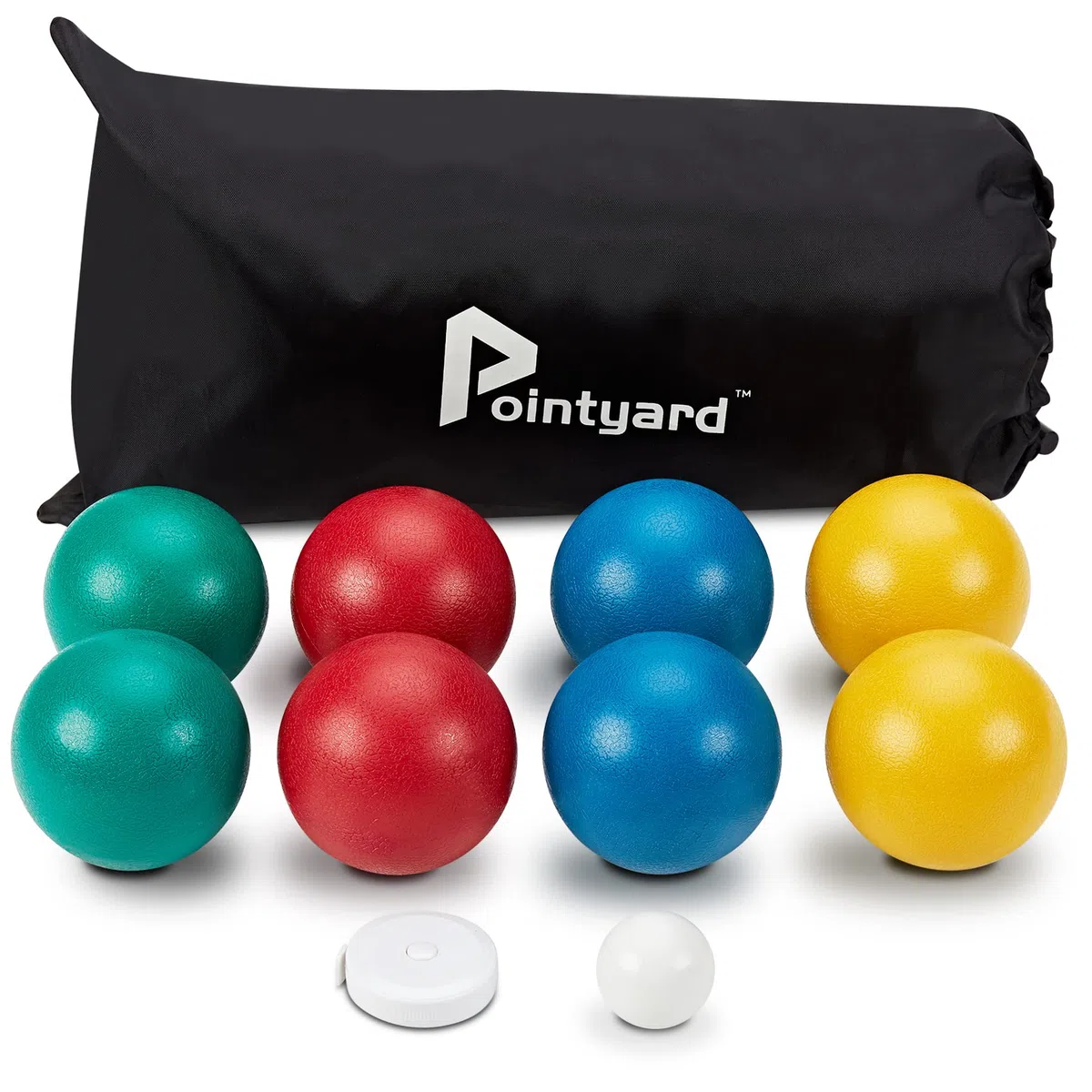 Set per gioco di bocce, set di bocce più leggero da 84 mm con 8 bocce in PE | Borsa per il trasporto | Nastro di misurazione - Giochi da famiglia per esterni per cortile/prato/spiaggia