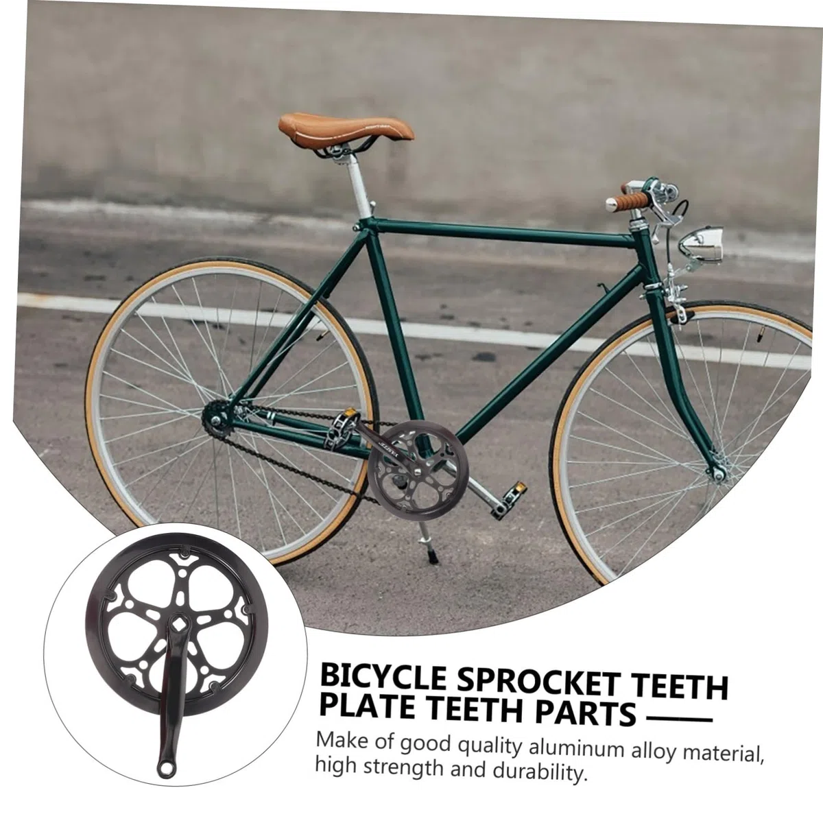 Guarnitura per Mountain Bike e Bici da Pista, Manovella Cava Rimovibile 170 MM Corona Singola da 52 Denti in Metallo, Accessori di Ricambio per Ciclismo Bullone Catena