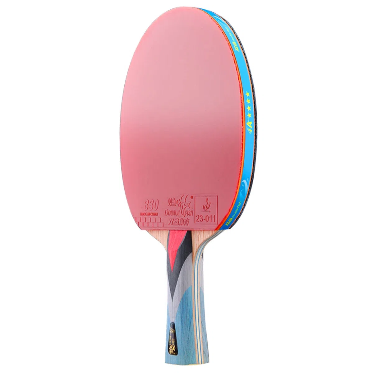 Racchetta da ping pong 4 stelle, 7 strati di legno puro, set(Penhold Grip)