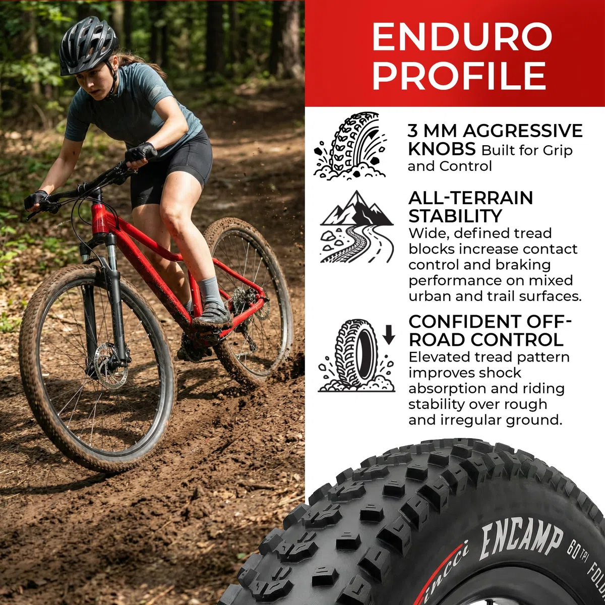 Fincci Bici Copertoni MTB 27.5 x 2.25 - Coppia Pieghevole Nero Pneumatici 57-584 con Antiforatura 1mm - Biciclette Gomme 27,5" per Adulto Donna e Uomo - Imballaggio Accessori per Mountain & E bike