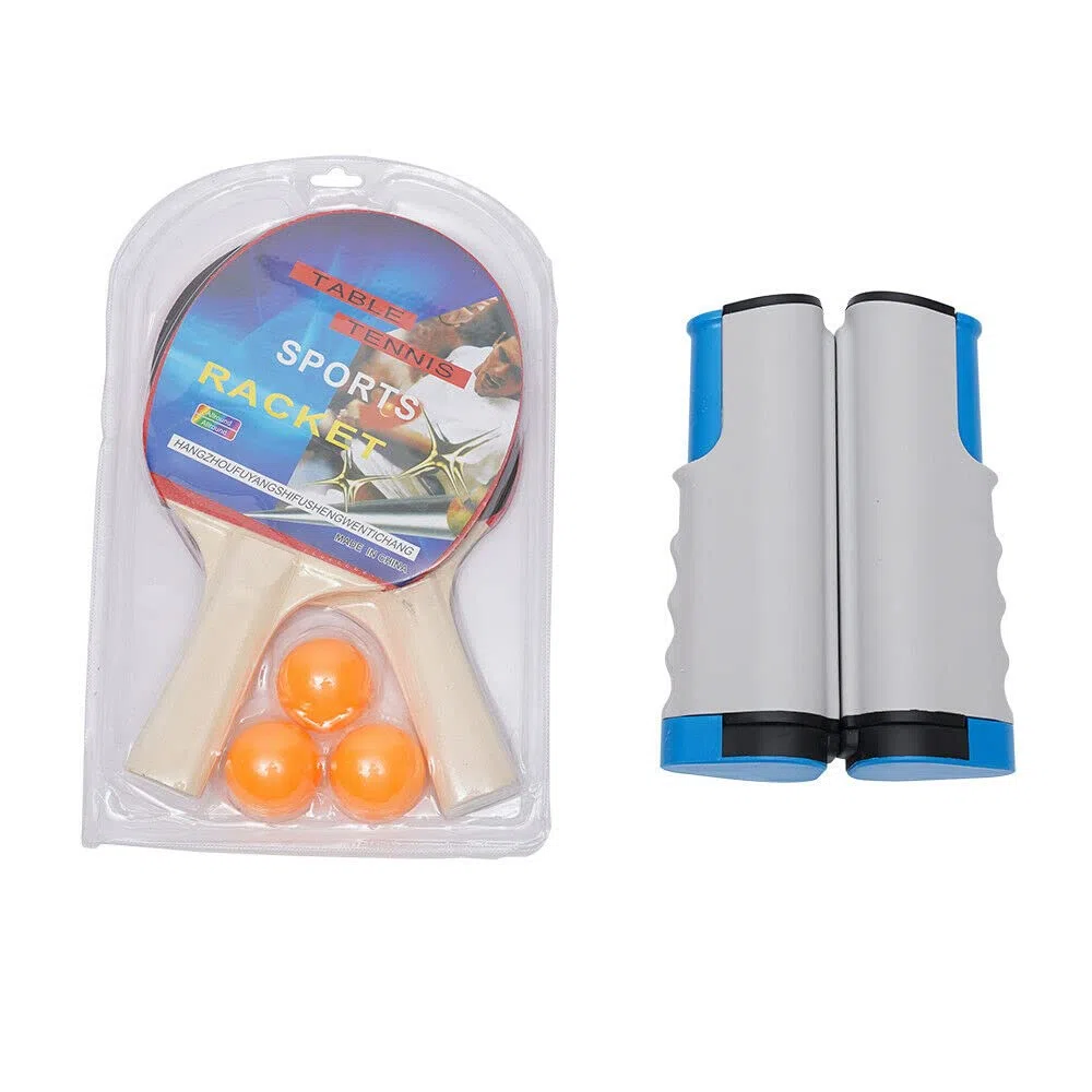 Tavolo da ping pong 152 x 76 x 76 cm, set completo per casa e giardino, include 1 tavolo da ping pong, 2 racchette e 3 palline da ping pong