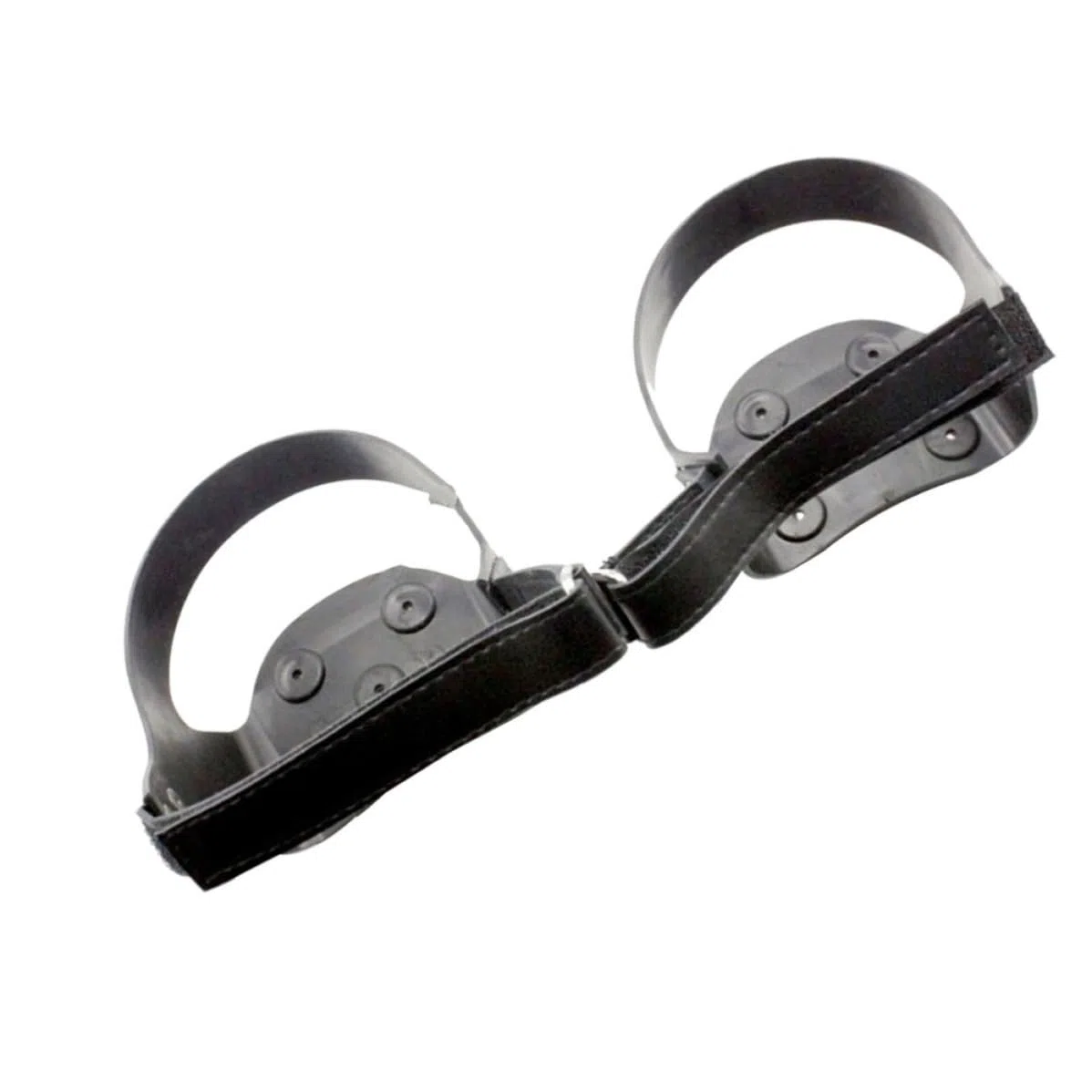 Ramponi Ghiaccio per Scarpe 5 Denti Silicone Nero Taglia l 39-42 | Acciaio Trattato a Caldo, Striscia Riflettente, per Trekking e Alpinismo