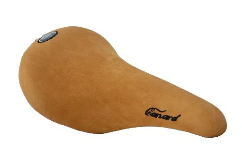 Selle Montegrappa, Sellino per Bici in Vera Pelle Velour Vintage Canard Marrone - Made in Italy