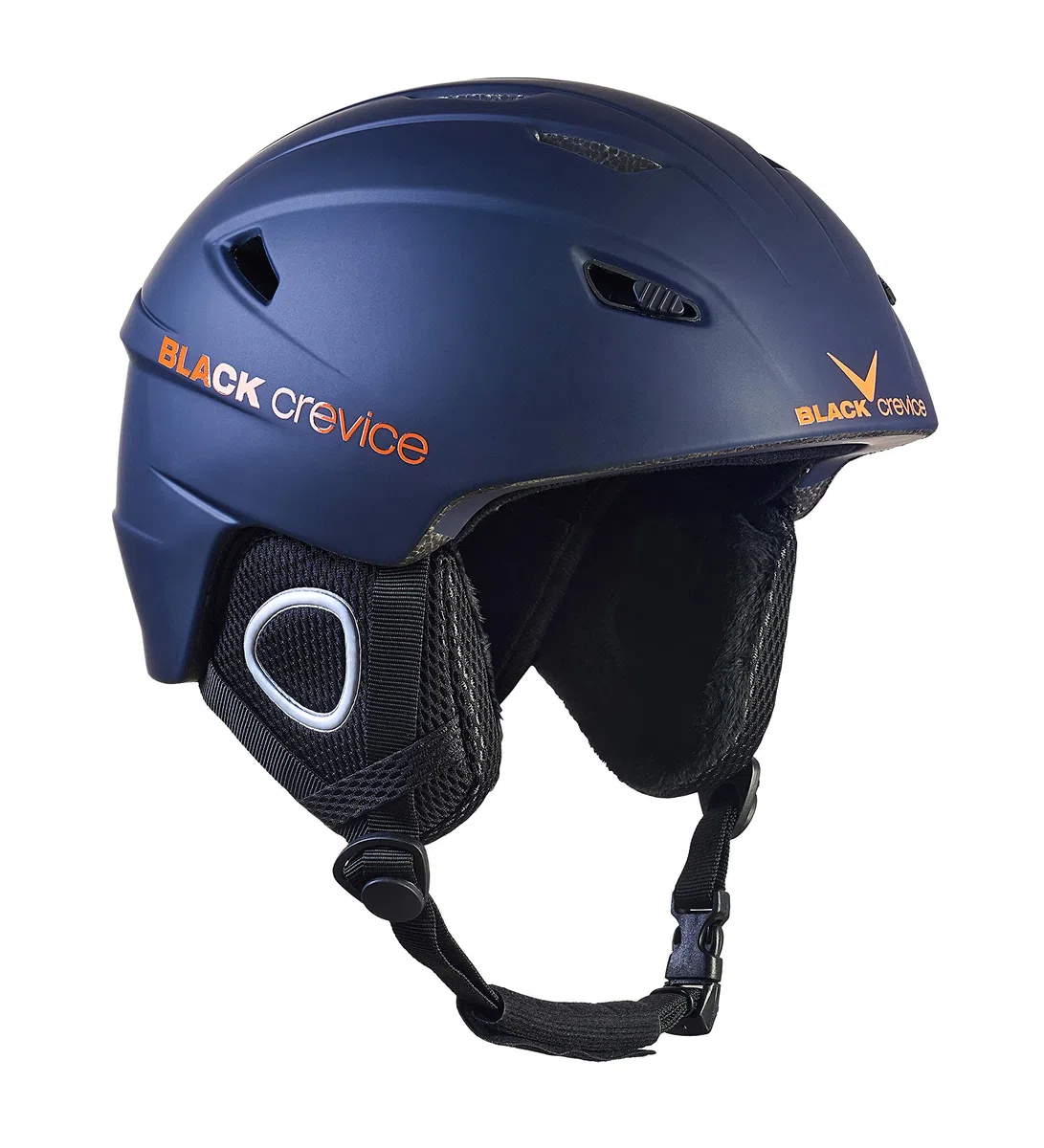 Black Crevice, Kitzbühel, Casco da Sci, per Uomo e Donna, in Policarbonato, Traspirante, Regolabile, L, Marina/Arancia