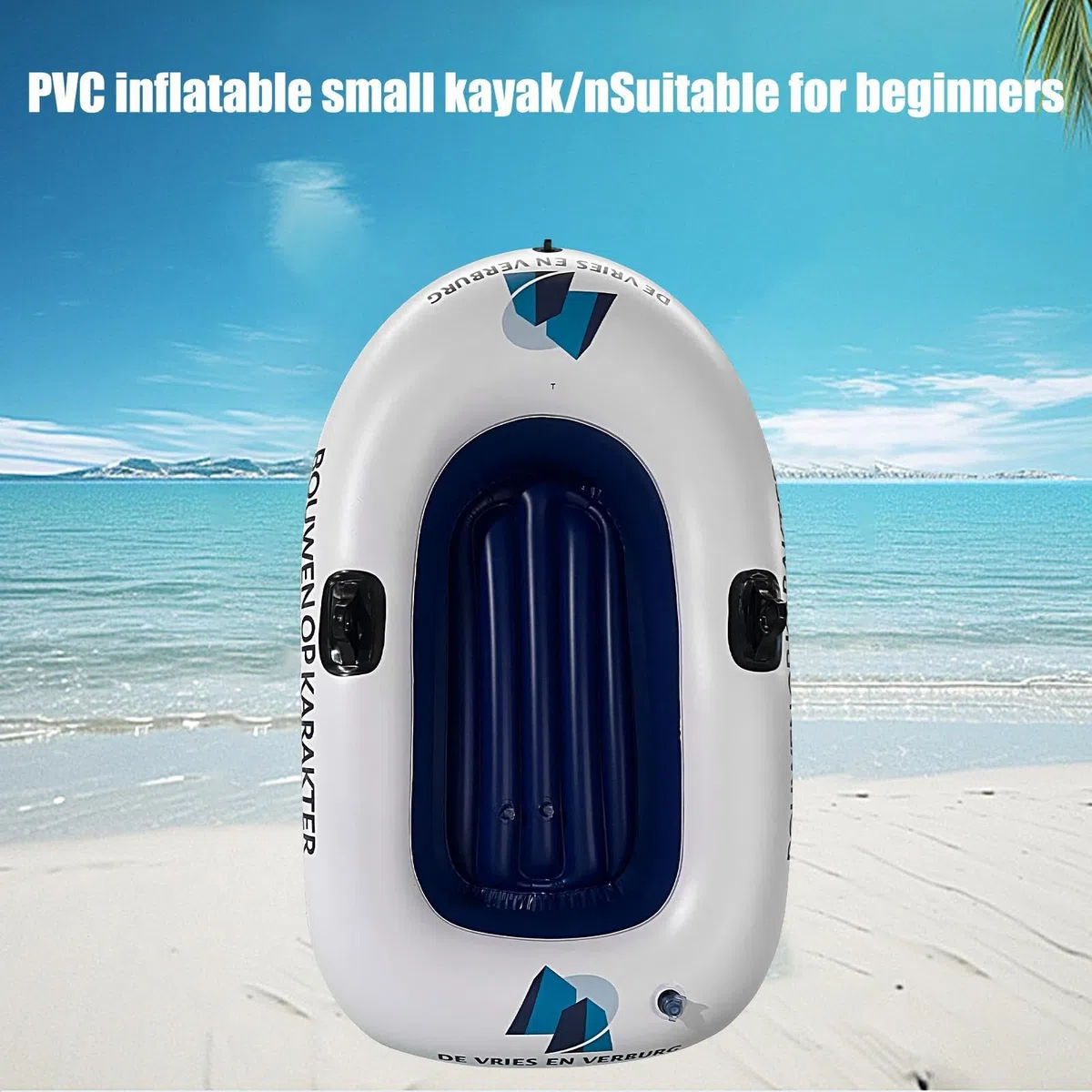 Barca gonfiabile - Zattera galleggiante per piscina, in PVC resistente, con remi e pompa, canotto portatile per avventure sul lago e sulla spiaggia, set kayak per pesca, campeggio, sport acquatici