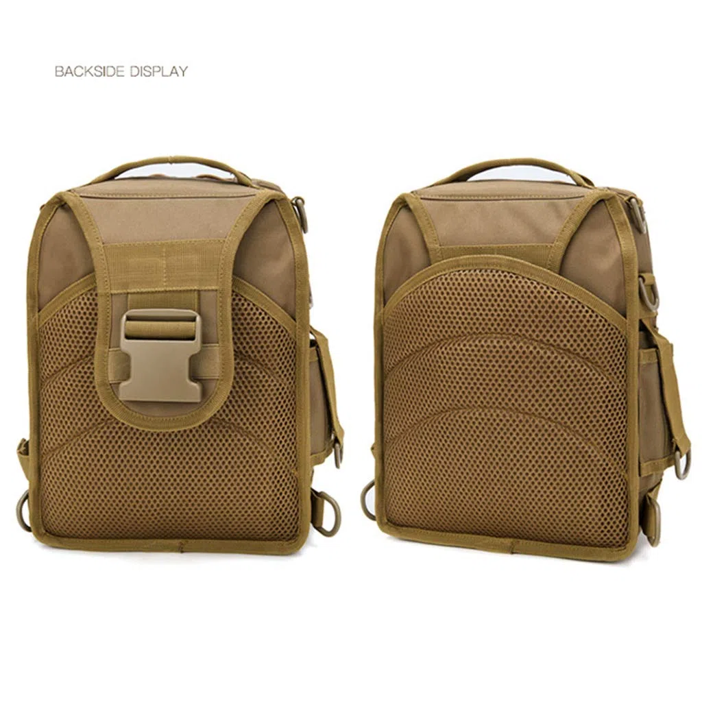 Borsa per attrezzatura da pesca Borsa da stoccaggio zaino borsa per attrezzi da esterno resistente all'acqua con supporto per canna impermeabile