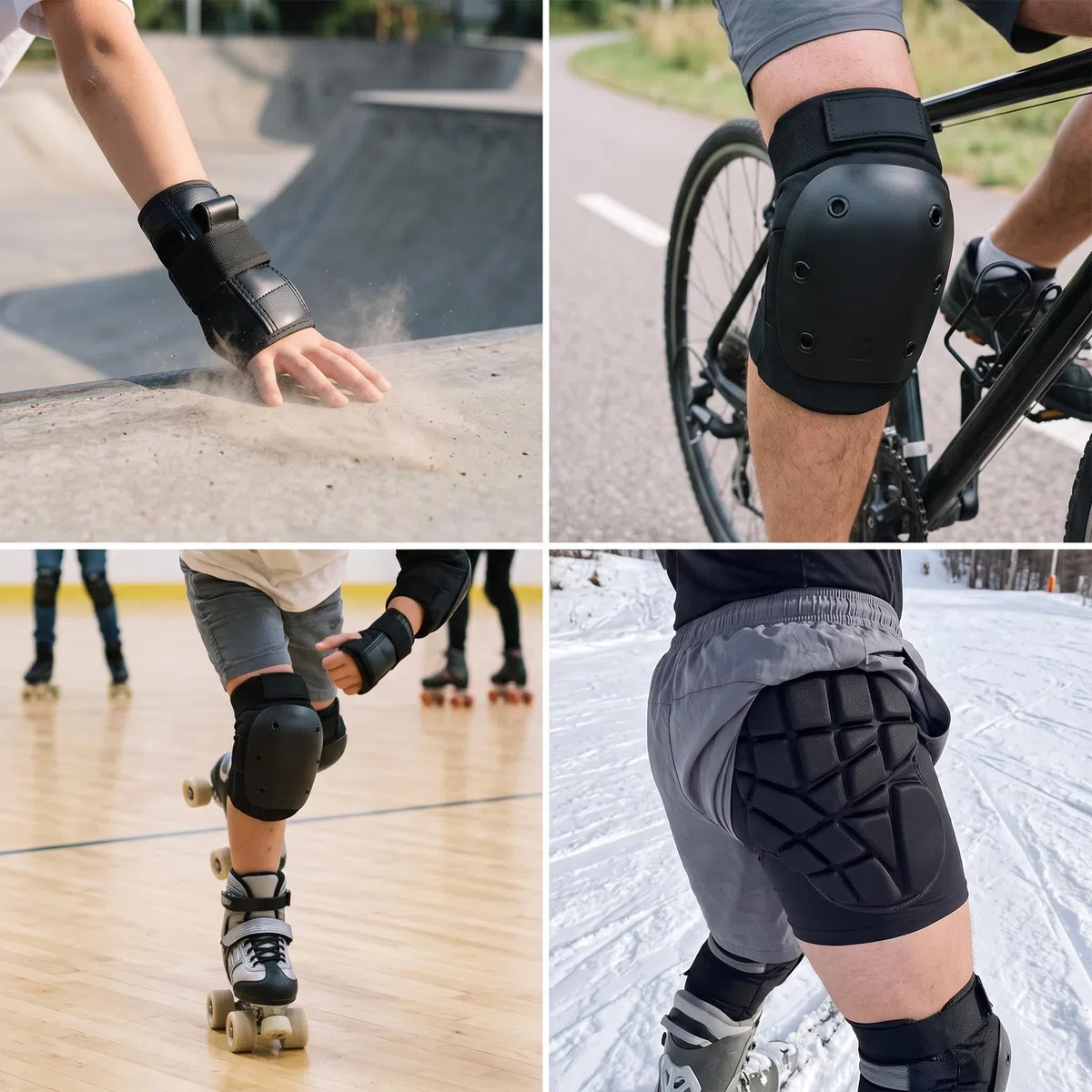 Protezioni Sportive 7 Pezzi per Pattini, Skateboard e Ciclismo, Ginocchiere, protezioni per pattini