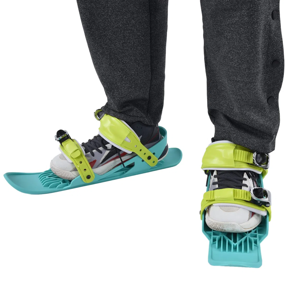 Mini Pattini da Sci Corti per Neve Snowboard Regolabile Portatile per Scarpe Invernali Pattini da Neve Corti Snowblades Skiboard per Adulti