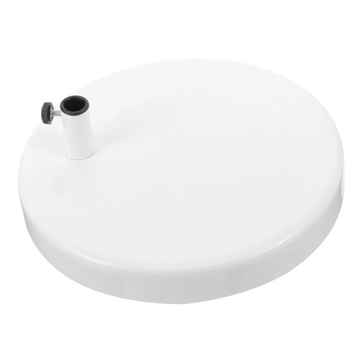 NUOBESTY Base per Lampada da Tavolo Rotonda in Ferro Braccio Snodabile, Supporto per Lampada da Scrivania Stabile e Passaggio Cavi, per Ufficio, Studio e Camera da Letto