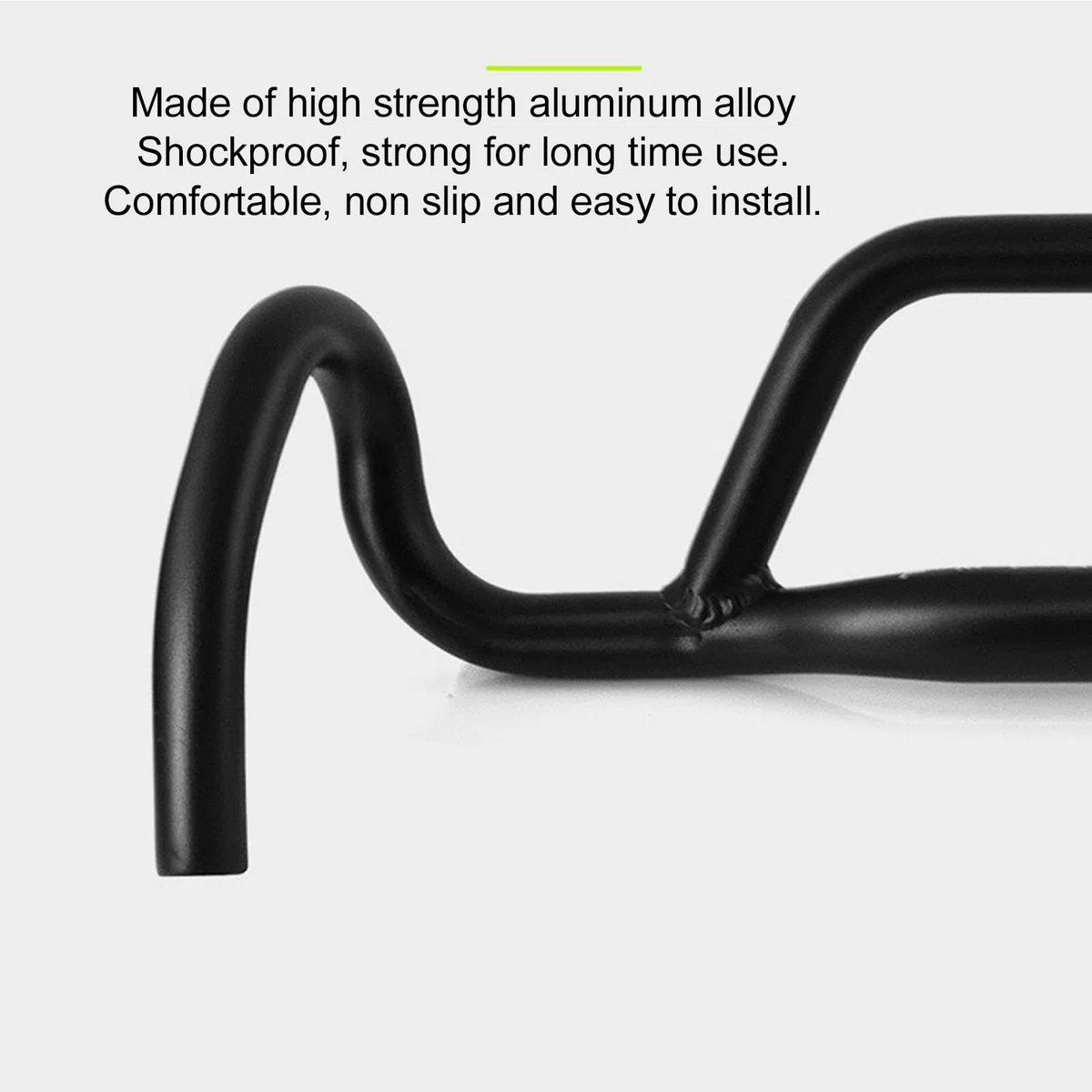 Bewinner Manubrio per Bici da Turismo Gravel, Comoda Lega di Alluminio con Design Antiscivolo, Facile Installazione per il Ciclismo a Lunga Distanza (31,8 * 440 mm)