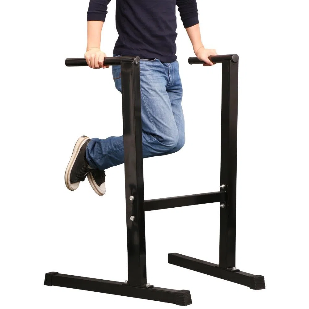 Yaheetech Dip Station per Allenamento Gym Home Dip Barre Parallele Fitness Casa o Palestra Stazione Fitness in Acciaio per Calisthenics/Stretching/Addominali Stazione di Trazione Muscolare Nero