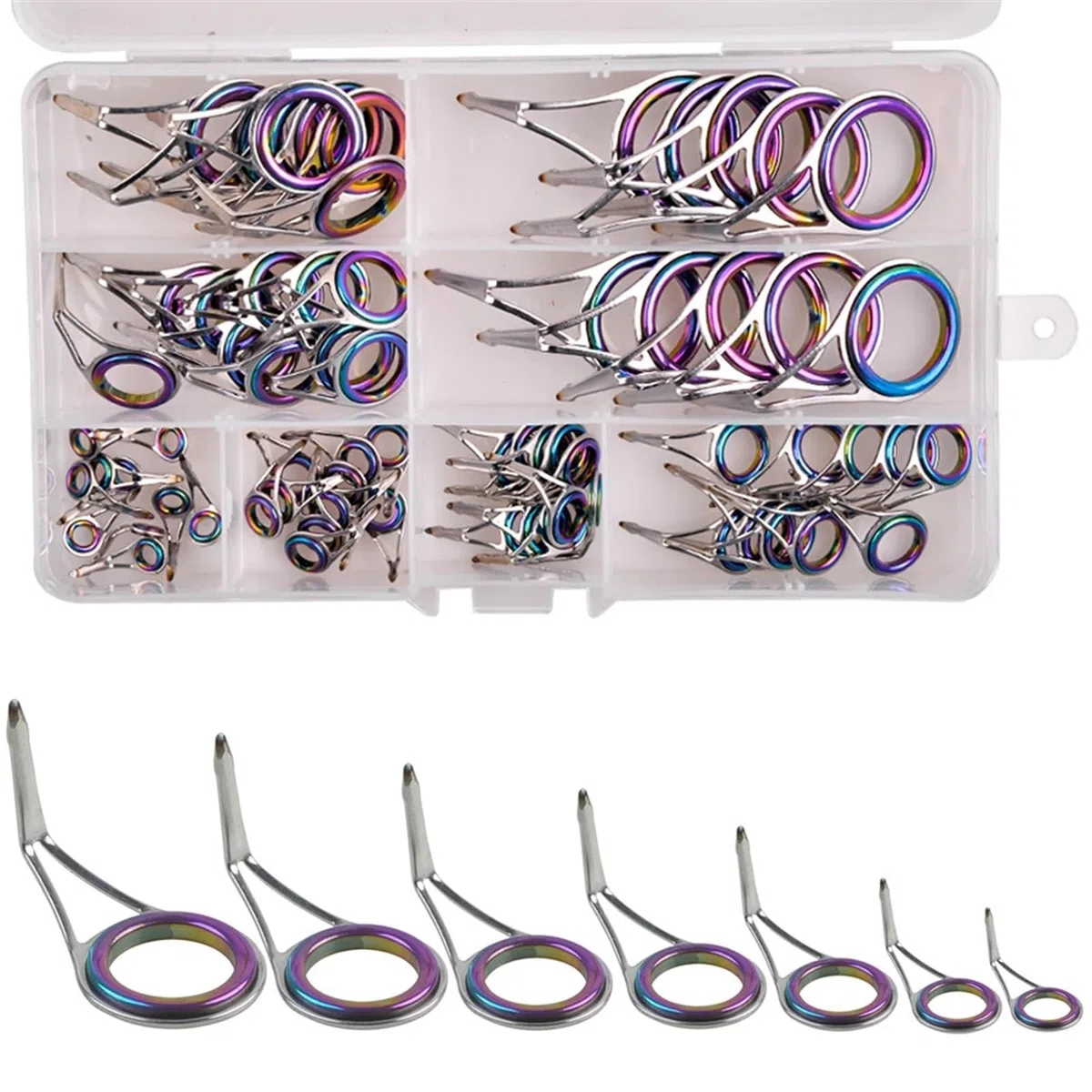 Guide per Canna da Pesca Guide for Canna da Pesca Punte for Kit di Riparazione Sostituzione for e Punte in Ceramica Set Occhielli for