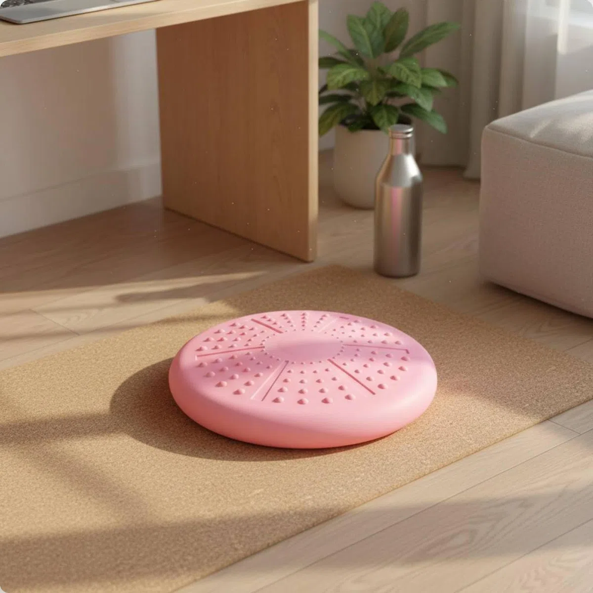 Cuscino di Equilibrio Pad Bilanciamento Cuscino Stabilità con Massaggio Leggero in PVC Gonfiabile per Attivazione Muscoli Posturali Adatto per Casa