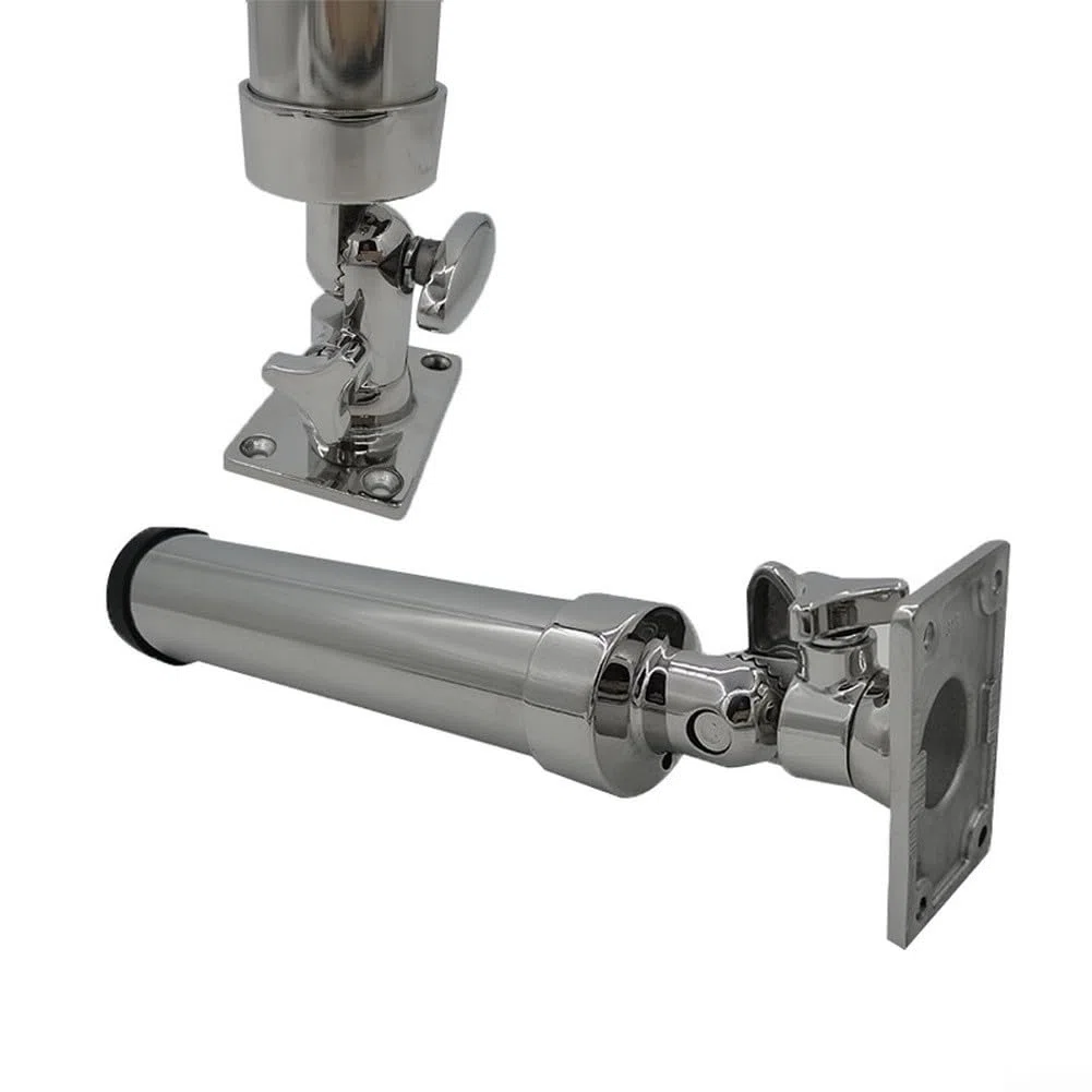 Porta canna da pesca, regolabile in acciaio inox 316 | Monte, Base quadrata stabile per barca Marine Yacht per kayak per canoa Rafting Accessori