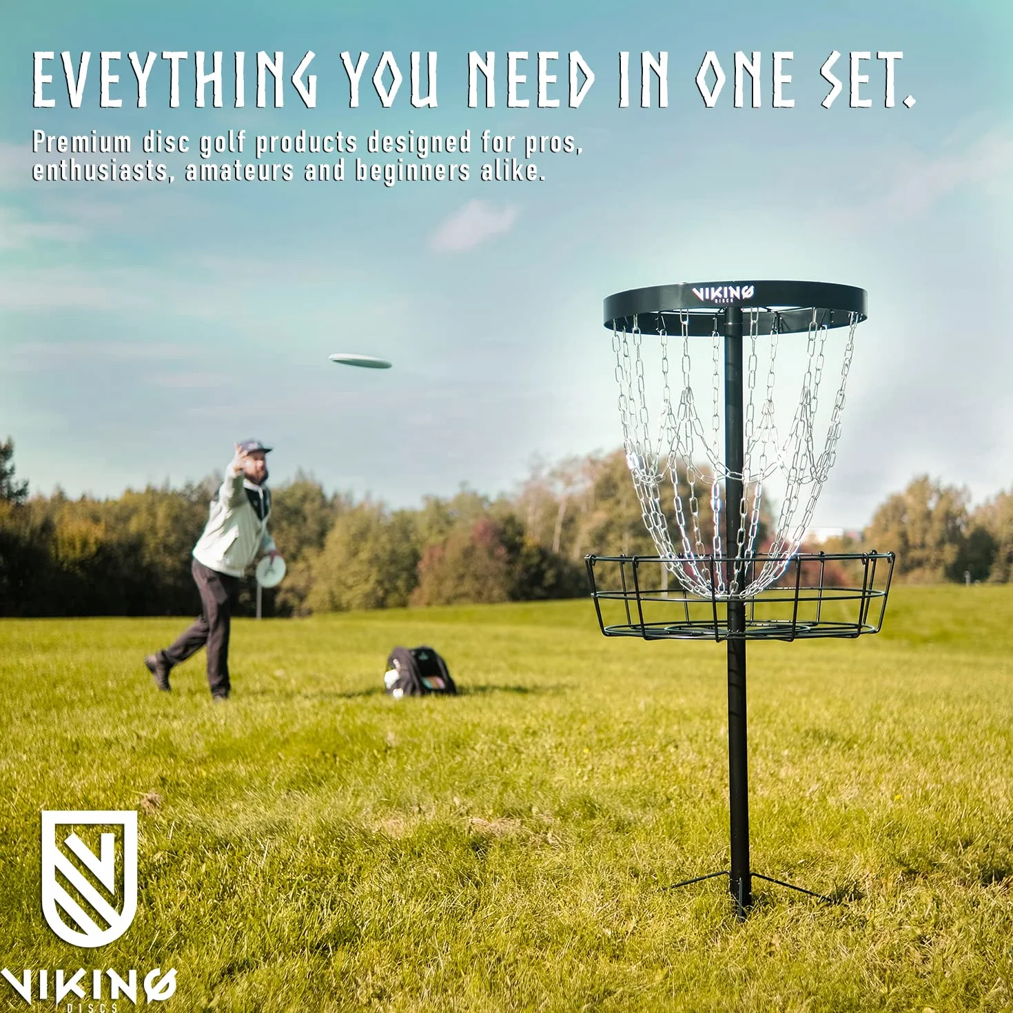 Viking Discs Tournament Disc Golf Set – 8 Dischi Frisbee per Ogni Distanza, Approvati PDGA – Funsport all'aperto per Adulti e Bambini – Putter, Mid-Range, Fairway Driver, Distance Driver