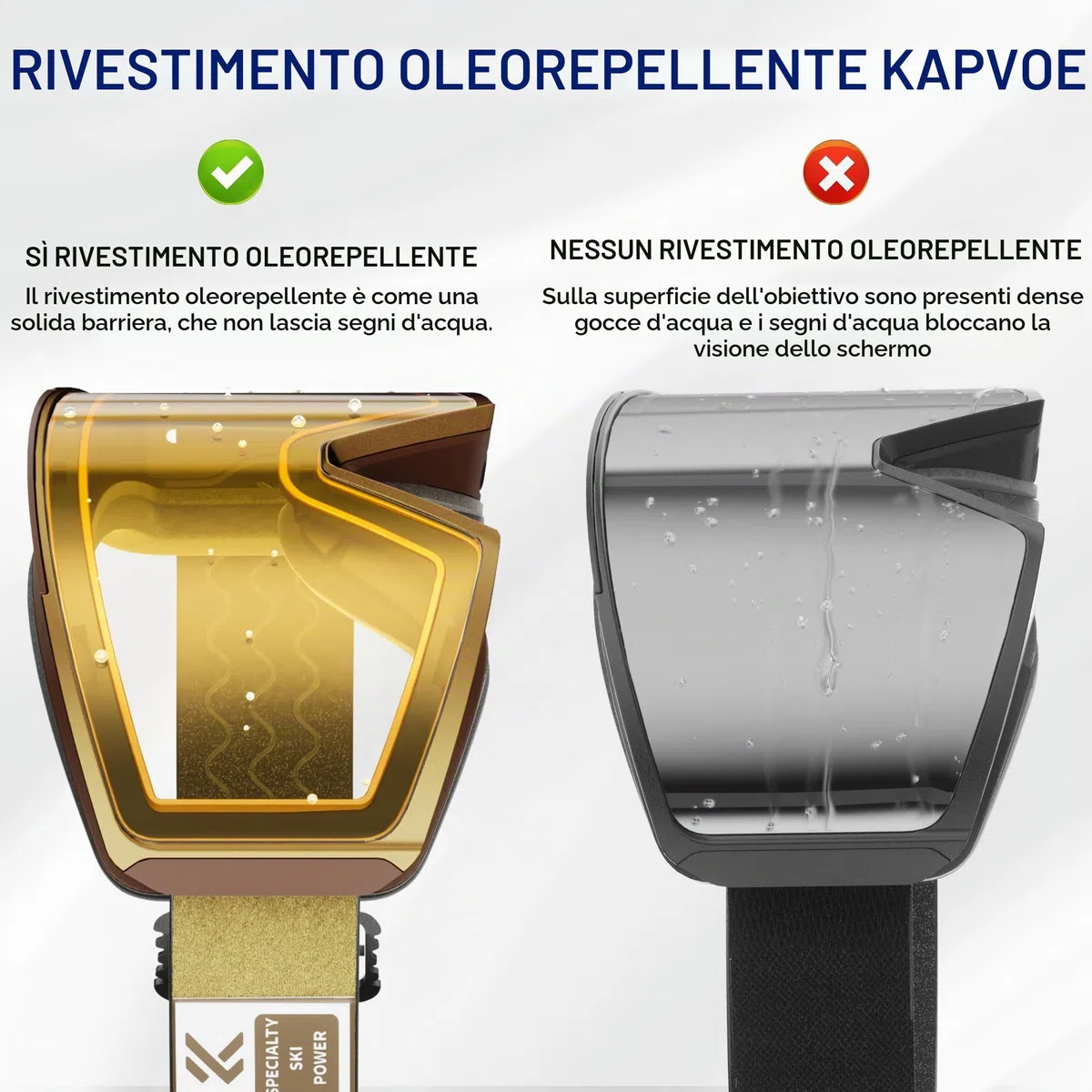 KAPVOE Maschera da Sci Fotocromatica con Lenti Magnetiche Antifog K719 | Protezione UV400, per Uomo, Donna e Giovani, Compatibile con Caschi, Ideale per Sci, Snowboard e Pattinaggio u ghiaccio 02