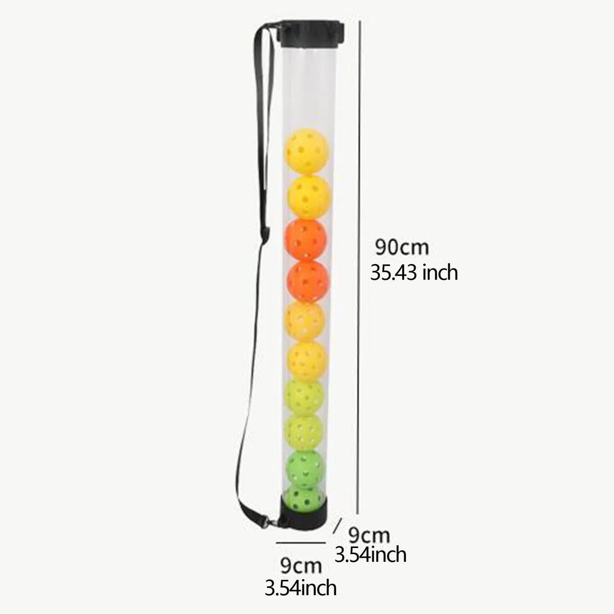 Tubo Raccogli-Palline da Tennis, capacità 12 Palline, Raccogli-Palline da Tennis Superiore