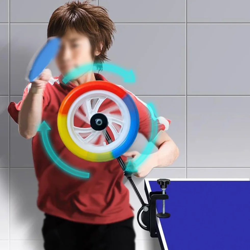 Dispositivo di allenamento per ping pong per pratica Topspin, regolabile e retrattile con fissaggio a morsetto, compatibile con la maggior parte dei tavoli