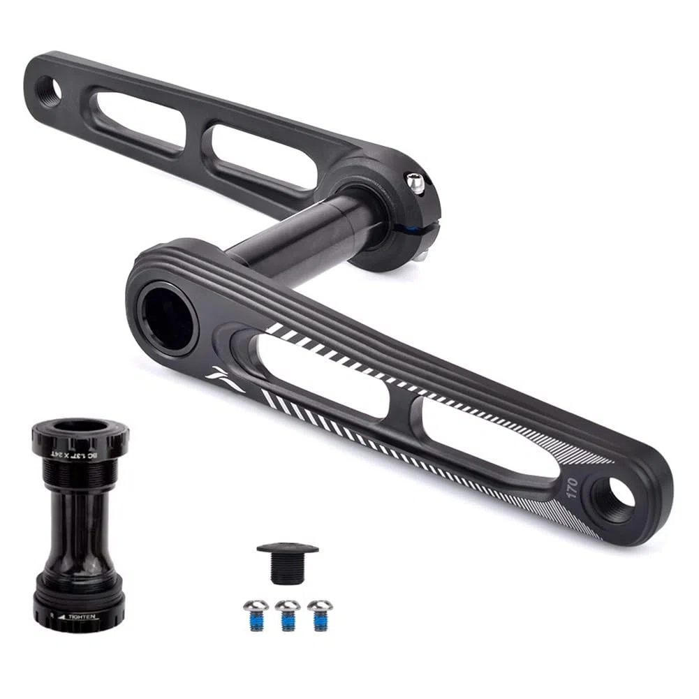 Guarnitura da 170 mm per bici da strada, guarnitura scheletrica integrata cava con movimento centrale BSA BB da 68 mm per BMX pieghevole, compatibile con 7/8/9/10/11/12 velocità, lega di alluminio.