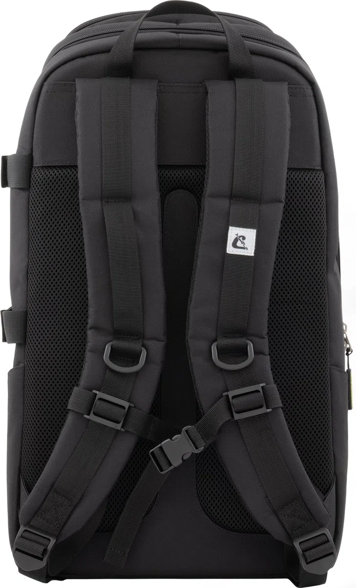 CRESSI dal 1946 - Leon Backpack - Zaino Unisex con Tasca per Maschere/Occhialini/Snorkel, Pratico e Funzionale da un’Immersione Improvvisata a Una Sessione Veloce in Palestra o Studio, Nero/Giallo 22L