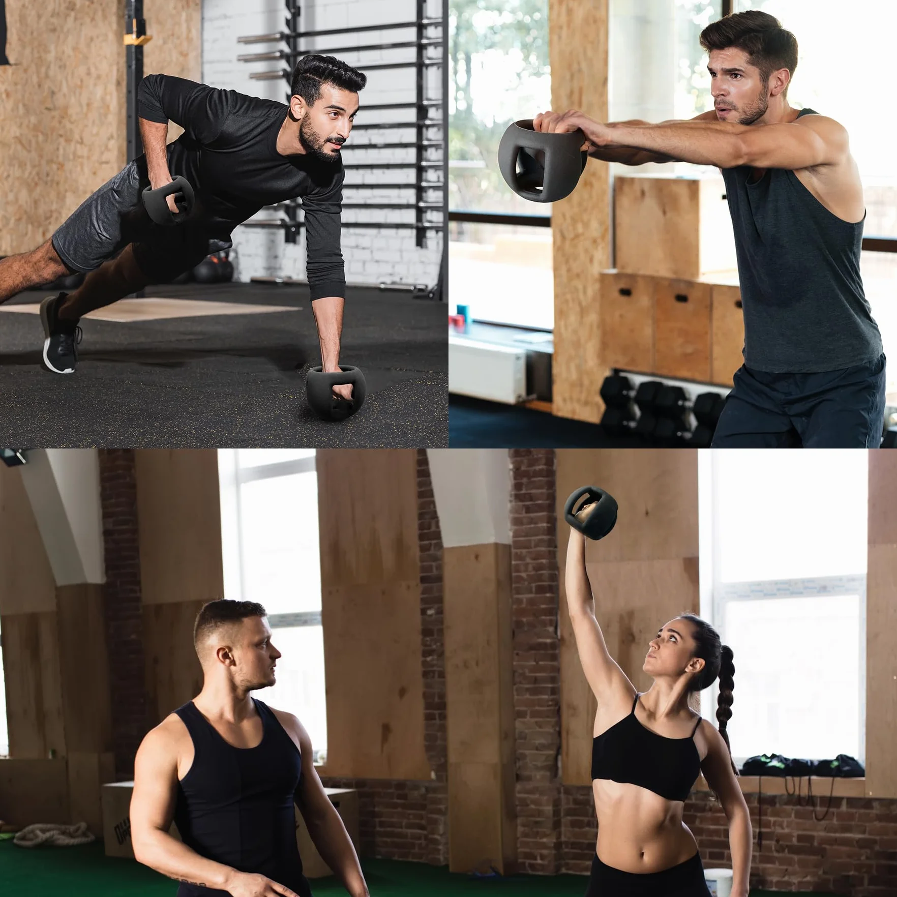 POWER GUIANCE Kettlebell 3 in 1, Manubri e Palla Medica - Attrezzatura Multifunzionale per l'Allenamento della Forza a Casa e in Palestra, Riduce lo Stress sulle Articolazioni