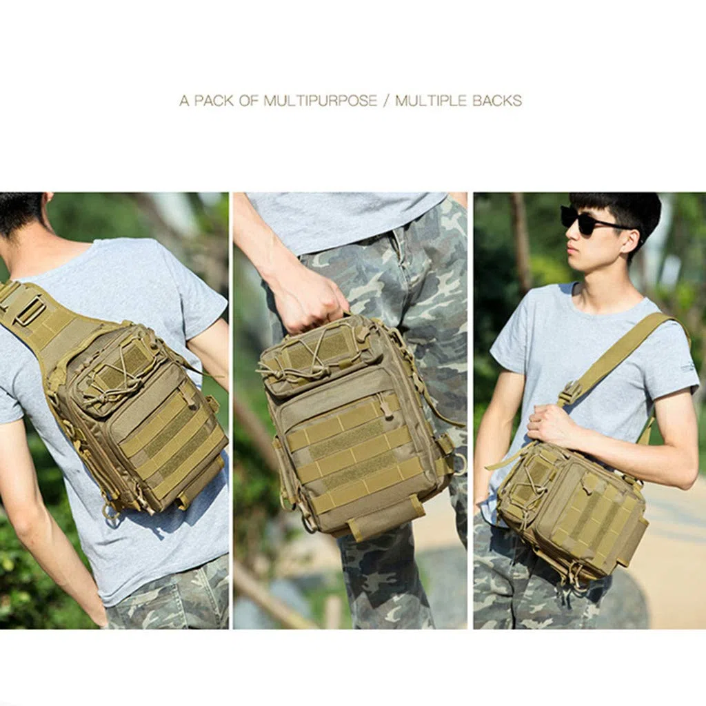 Borsa per attrezzatura da pesca Borsa da stoccaggio zaino borsa per attrezzi da esterno resistente all'acqua con supporto per canna impermeabile