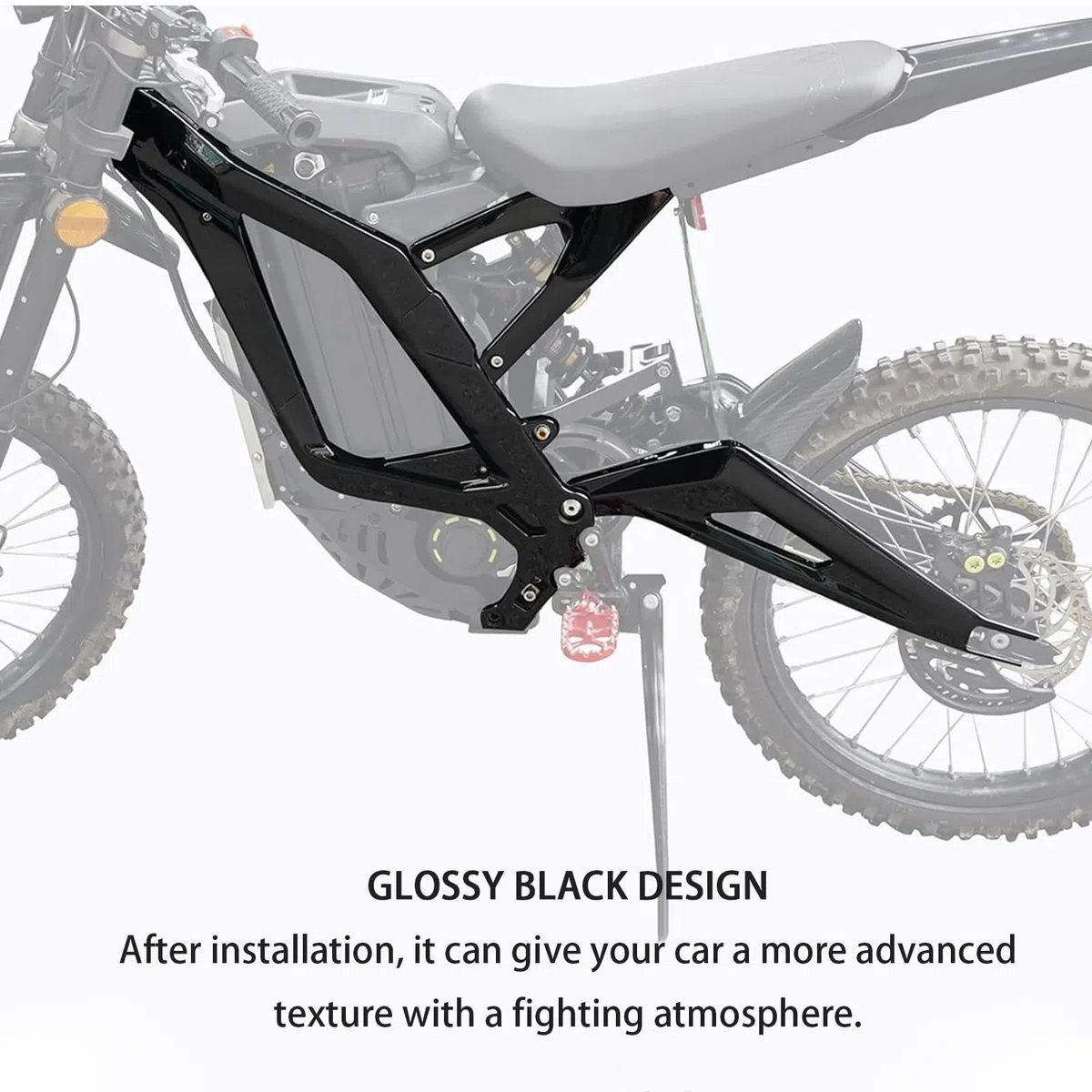 Yctze Protezione Telaio Carrozzeria per Copertura in ABS Sur-Ron Light | Materiale ABS, Utilizzo su Pista, Difesa da Fango e Ghiaia, Montaggio Sur-Ron Light Bee X, Installazione Adesiva, Parafango