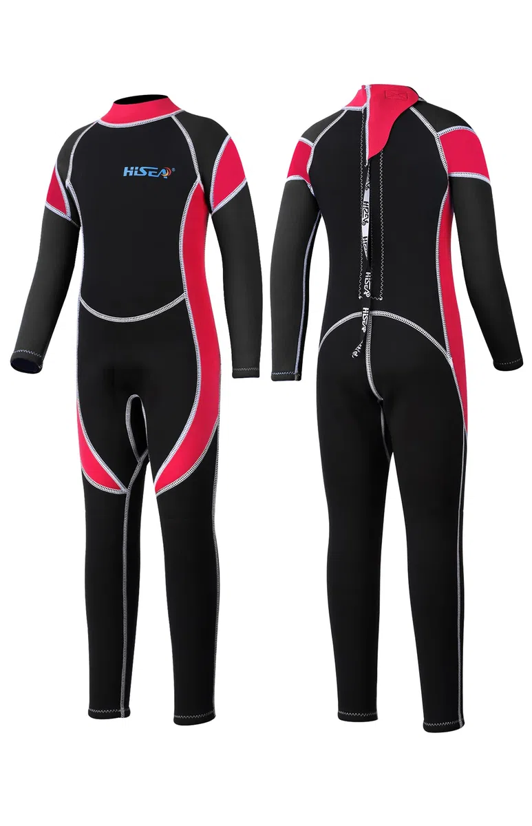 Muta Intera per Bambini, Neoprene 2.5MM con Cerniera Posteriore, per Bambini Ragazzi e Ragazze per Nuoto, Subacquea, Snorkeling, Surf, SUP