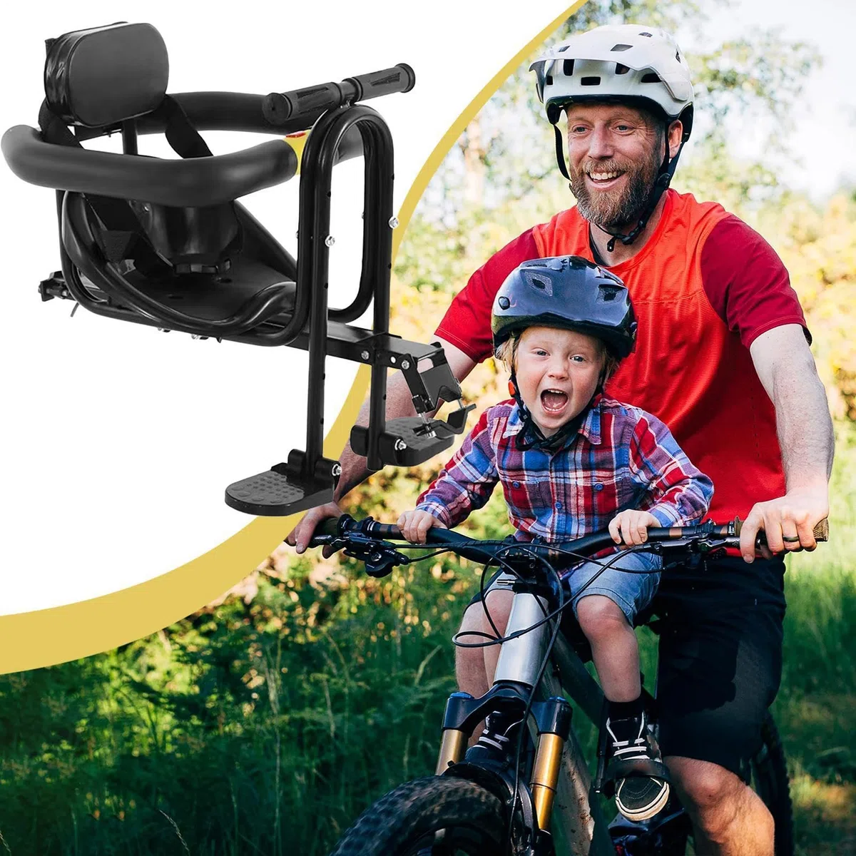 Seggiolini per bambini facili da installare per bicicletta Chld | Comodo sedile da ciclismo portatile, accessori per ciclismo per bambini dai 2 ai 5 anni
