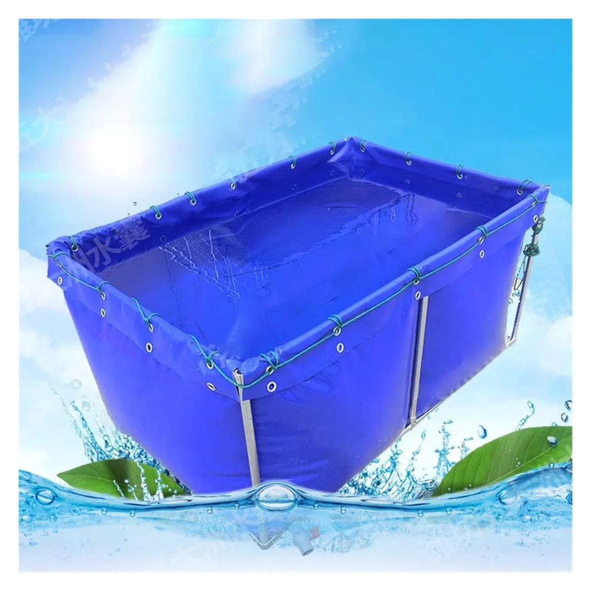 Laghetto pieghevole portatile per pesci, resistente e impermeabile, per l'allevamento di pesci e gamberetti, ideale per riporre l'acqua degli animali domestici e l'uso in giardino (1 x 1,4 m)