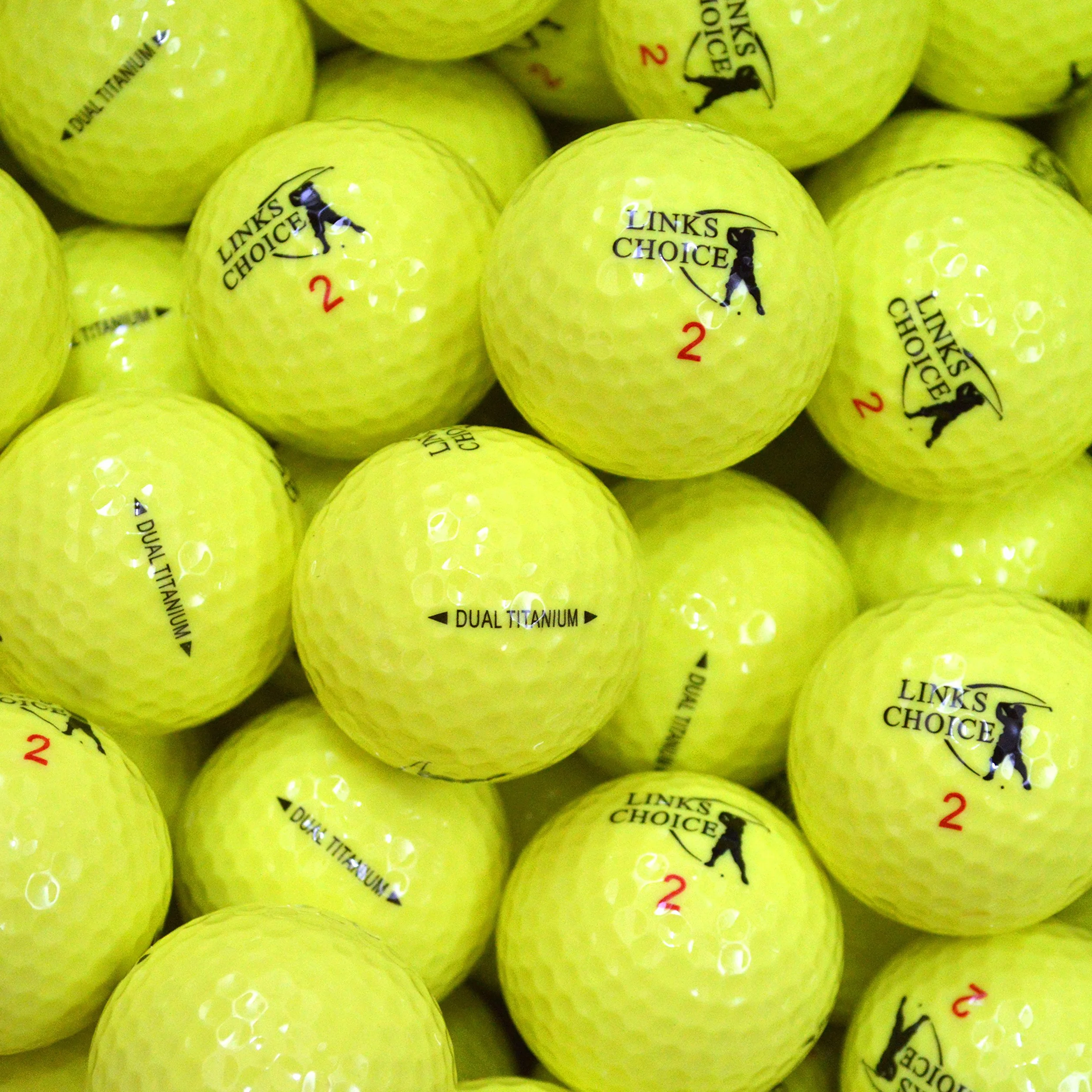 Links Choice Yellow, 100 Palline da Golf di Colore Giallo Unisex Adulto