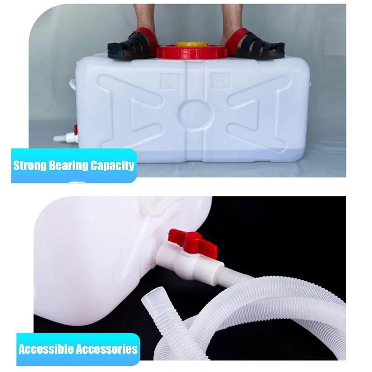 Contenitori d'Acqua Serbatoio dell'Acqua Contenitore Auto Trasporto Acqua Potabile Portatile Contenitore Secchio con Rubinetto for Campeggio, Escursionismo, Arrampicata, Zaino in Spalla (Mater