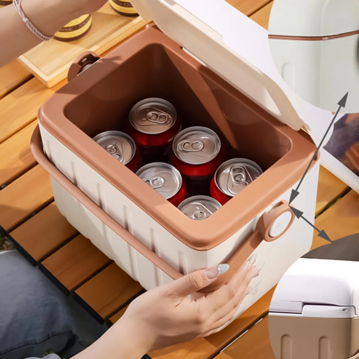 Cooler da Campeggio Scatola Frigo Latte Da 6 Litri | Piccola Scatola Isolante Per Freddo Per Campeggiatori Picnic Spiaggia Viaggio Vacanza Barbecue Eventi Sportivi Festival