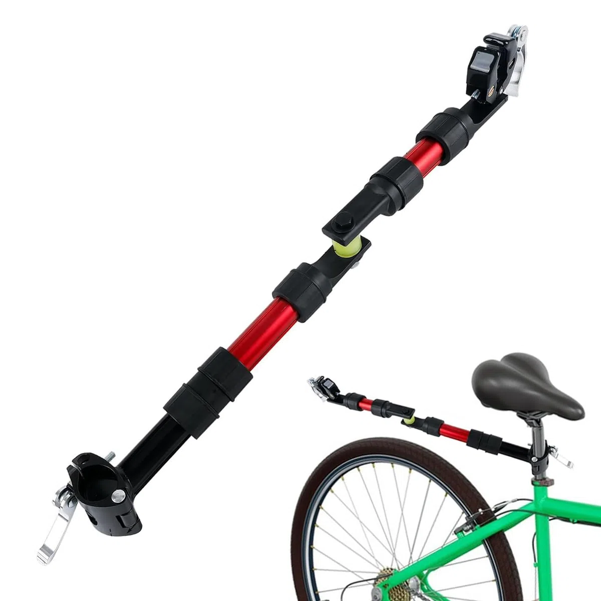 XIAOXIAOYU Attacco per Rimorchio Bici,Aggancio Per Carrello | Accessori Portapacchi Posteriore in Lega per Trasporto Bambini Animali Domestici e Avventure all'Aperto