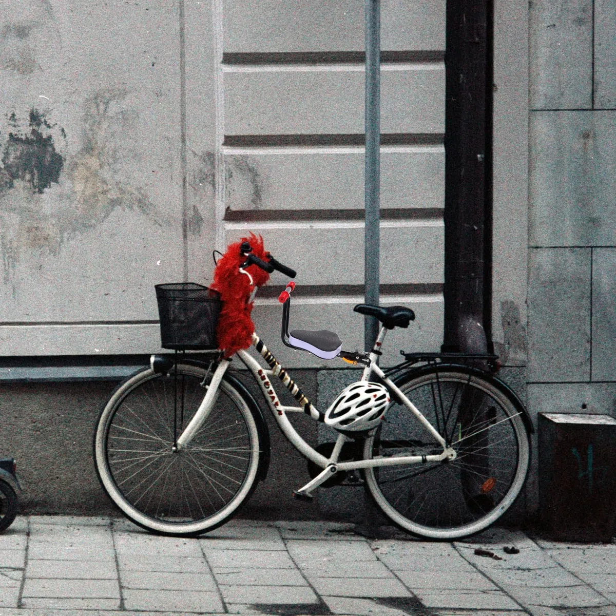 Seggiolino per Ragazzi per Bicicletta Elettrica Struttura in Acciaio al Carbonio e Schiuma, Facile da Installare, Sedile Protettivo Nero per Uso Quotidiano