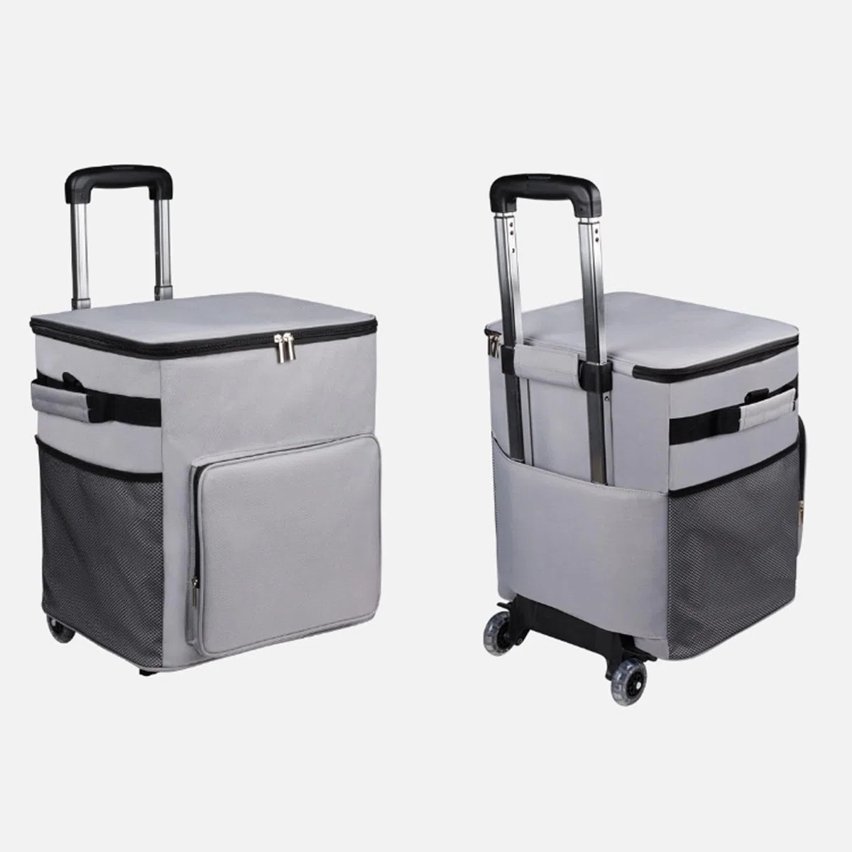 Borsa Frigo con Ruote Borsa Termica Morbida | Borsa Termica 35L Impermeabile con Maniglia e Carrello per Viaggio Spiaggia Campeggio Shopping Picnic