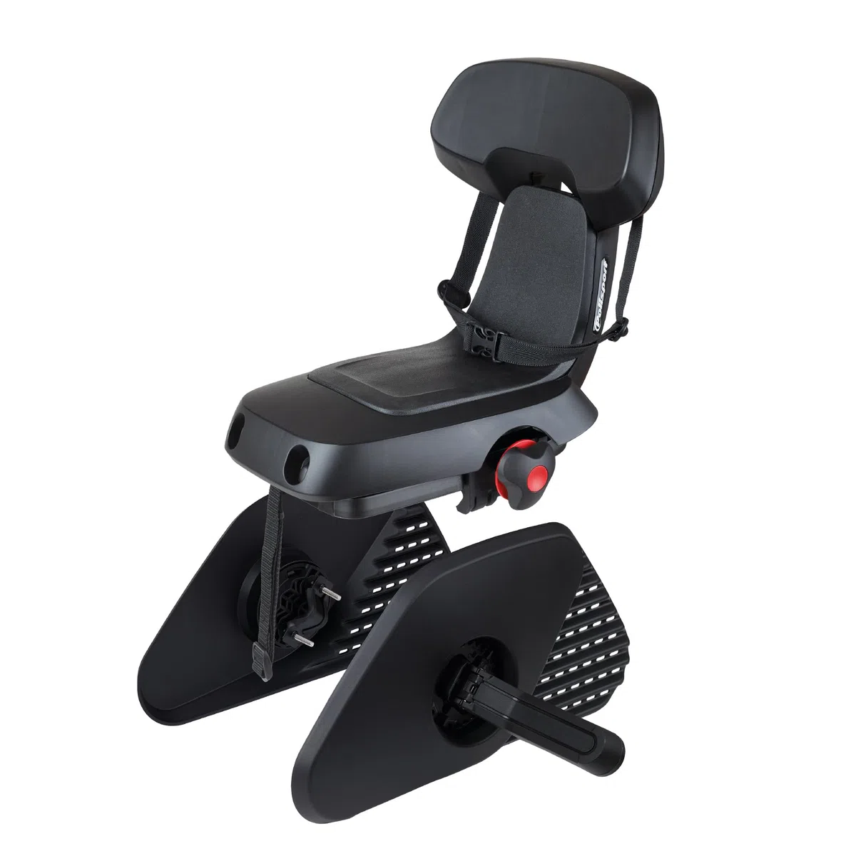 Polisport Guppy Junior AMZ All Black 8636100027 - Seggiolino Posteriore Per Bambini Età 6+,Altezza 1,10 M+,Max 35 Kg,Seggiolino Bambino, Poggiapiedi Pieghevoli,Protezione Ruota, Per Portapacchi,Nero