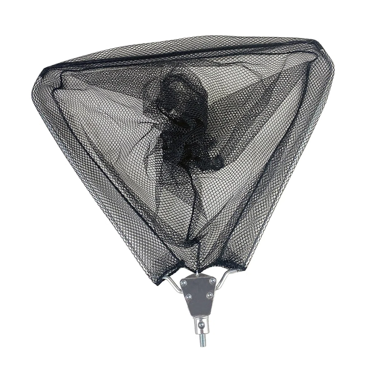 Rete da Pesca con Maglia in Nylon Resistente E Testa Triangolare in Acciaio Inox Rete Pieghevole Portatile per Sbarco Pesci Rete per Rilascio Pescator, 60 cm