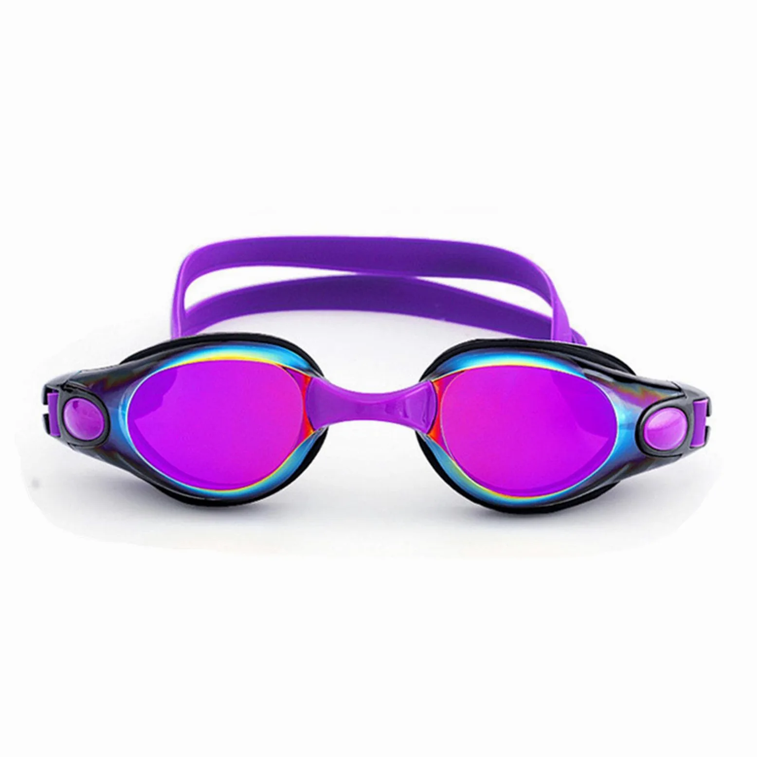occhialini, Occhiali da Nuoto for Uomo e Donna, antiappannamento, con prescrizione UV, Impermeabili, Regolabili in Silicone, for Piscina, Adulti, Occhiali da Sub(Lavender)