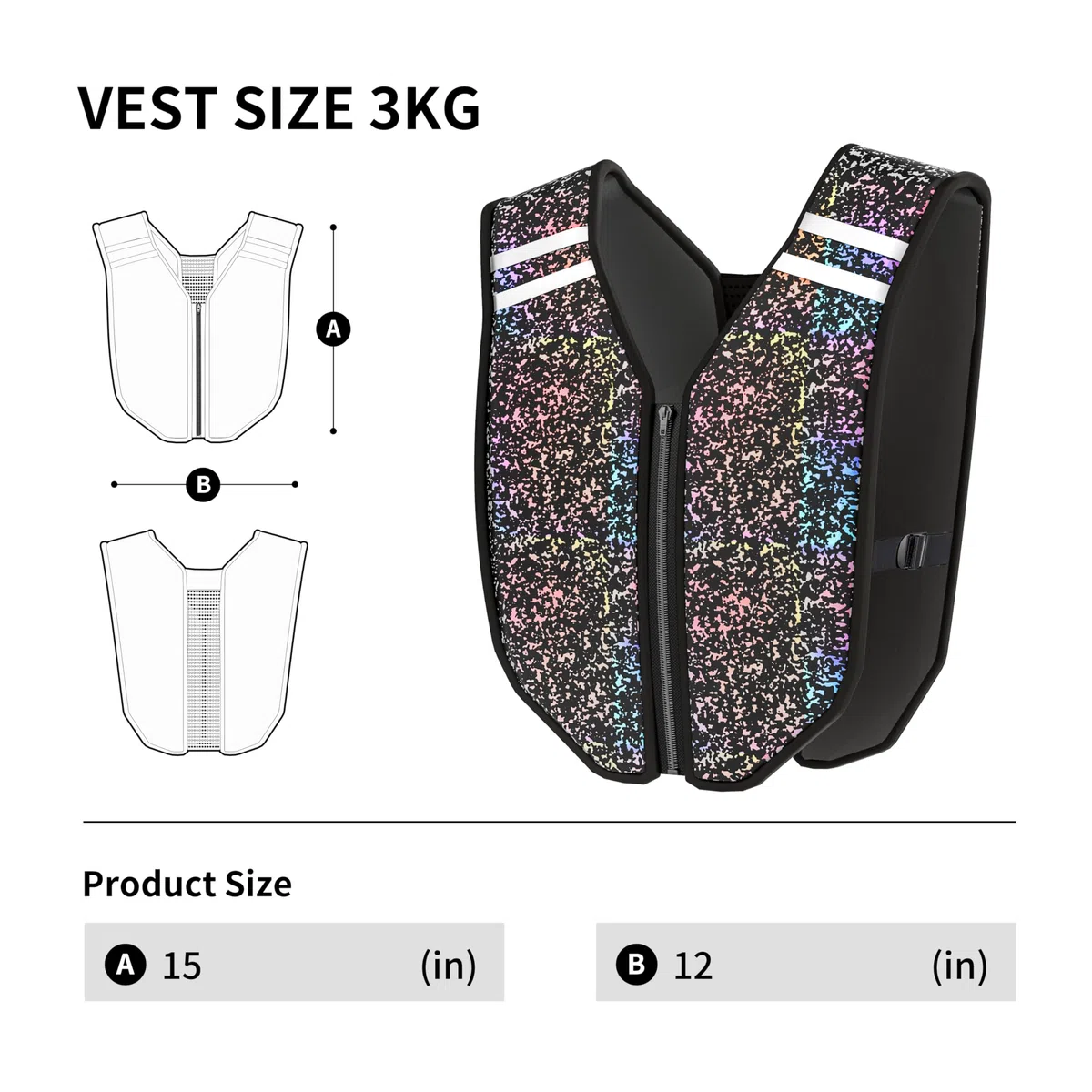 PROIRON Giubbotto Zavorrato Ergonomico, Gilet Zavorrato da 3, 5, 8, 10 kg, Morbido-Lavabile-Materiale Riflettente, per Allenamenti di Forza e Resistenza, Corsa, Aerobica, Perdita di Peso
