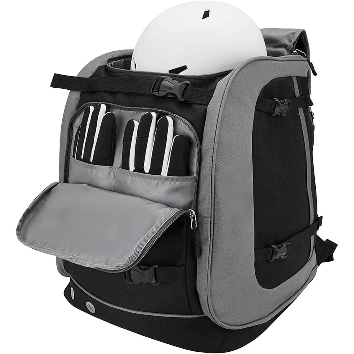 Borse Da Sci, 65L Set Di Borsa Sportiva Per Scarponi Da Sci Borsa Per Scarpe Unisex-Adulto Nero Zaino Da Sci Alpinismo Utilizzabile Per Snowboard Scarponi Da Sci Pattini Da Ghiaccio Casco Guanti