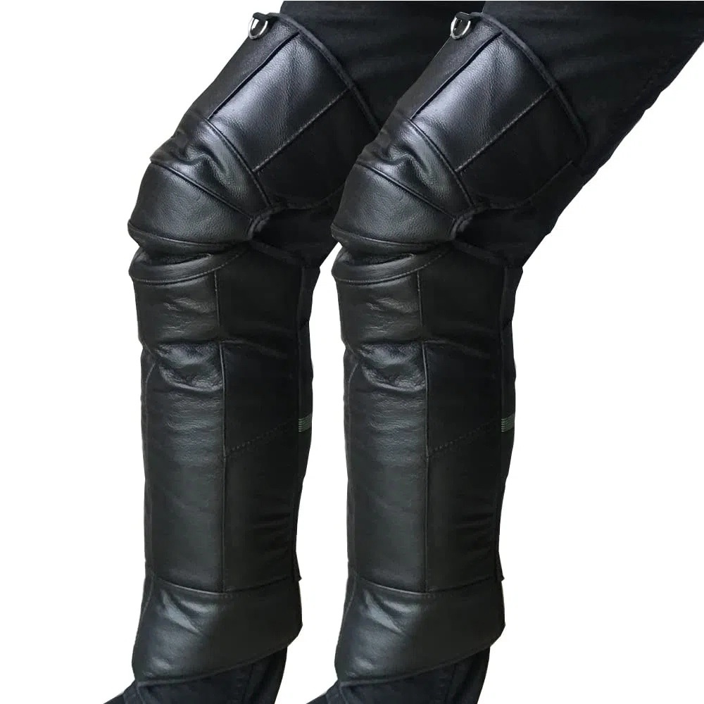Scaldamuscoli in lana termica/ginocchiera/ginocchiera con cinghie elastiche regolabili (1 paio), Nero