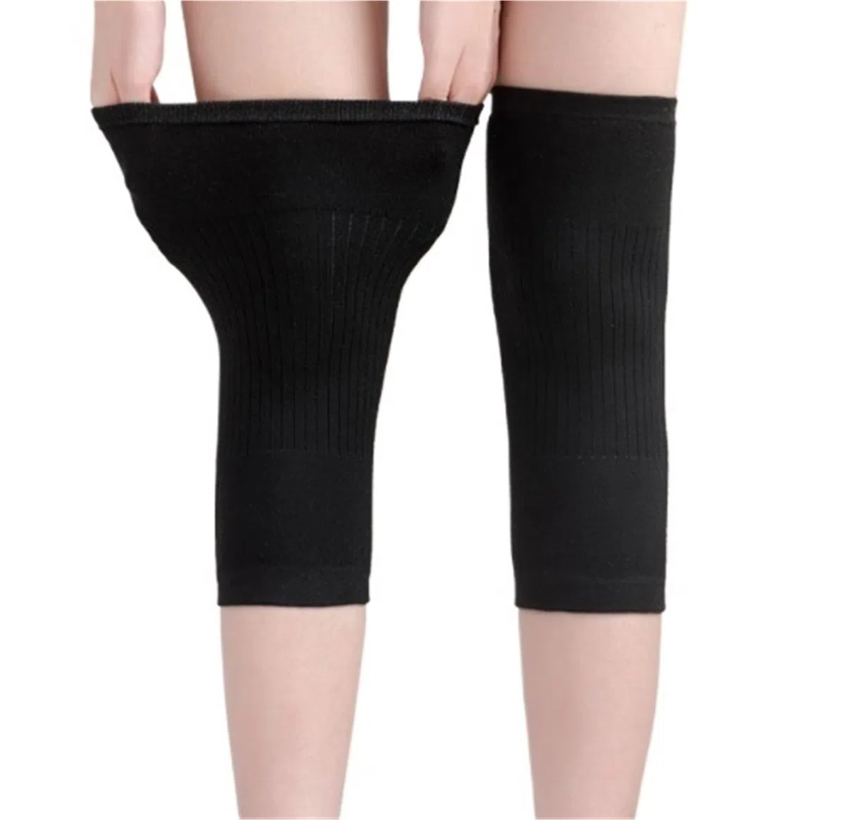 Ginocchiera Sportiva Antiscivolo Ginocchiere Unisex Calde E Traspiranti Adatte For Lo Sci, La Danza Corsa Maniche Traspiranti(Black-Short,M)