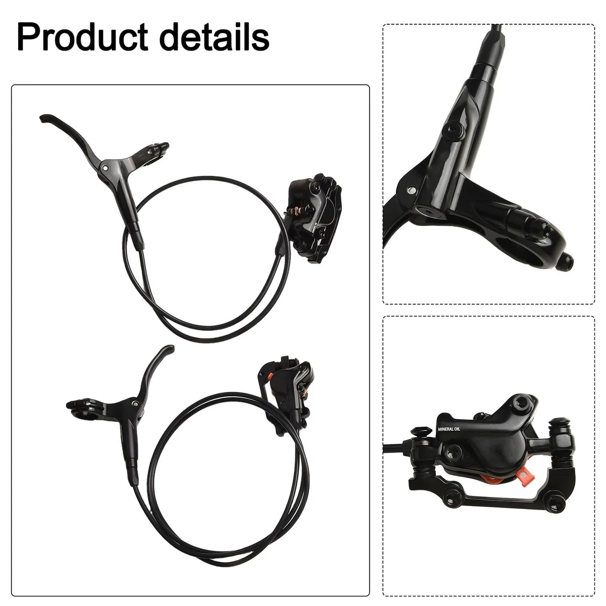 QOXEZY Mountain for Bike Set freno a disco idraulico con 2 rotori da 160 mm, pinze a doppio pistone, 51 mm IS e 74 mm Post Mount, per MTB