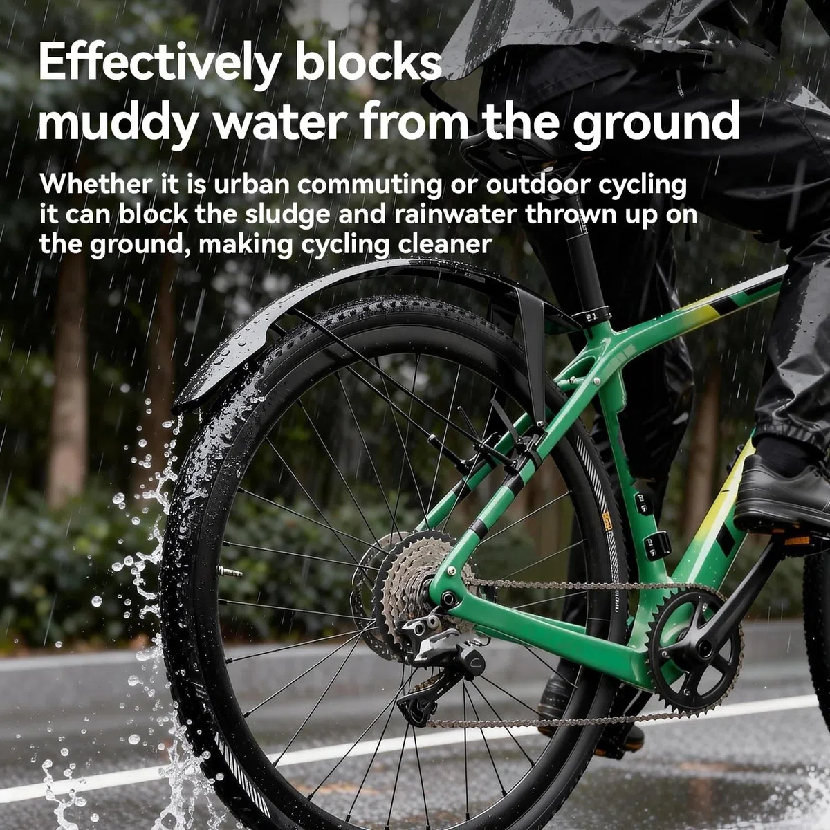 Parafango Accessori di protezione per bici a sgancio rapido parafango bici | Bicicletta resistente in materiale PP Bicicletta liberamente regolabile